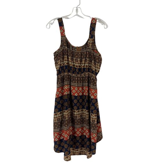 Mine Women's Navy Blue & Brown Summer Dress - Picture 2 of 5